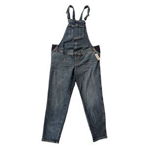 Old Navy Womens Overalls Maternity Size 4 Short Denim Blue Bib Buckle Cotton